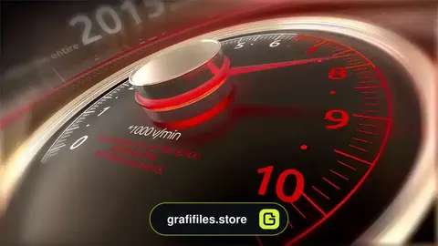پروژه افترافکت لوگو سرعت سنج اتومبیل