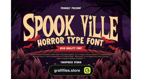 فونت انگلیسی ترسناک Spook Ville - Scary Font