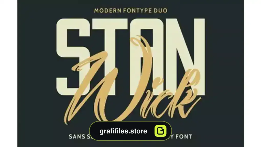 فونت انگلیسی گرافیکی Stanwick Font Duo