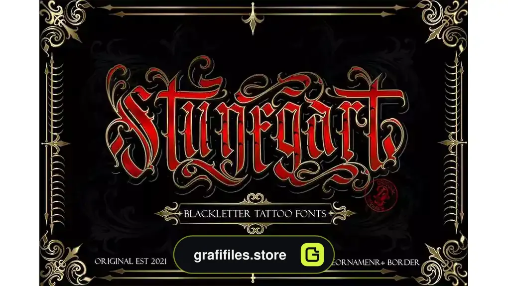 فونت انگلیسی تاتو Stunegart blackletter