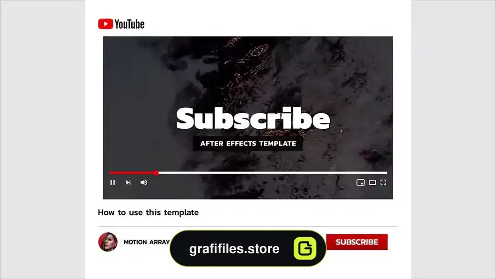 پروژه افترافکت سابسکرایب یوتیوب Subscribers Pack