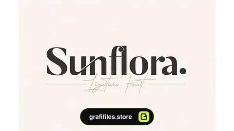 فونت انگلیسی گرافیکی Sunflora - Unique Ligature Font