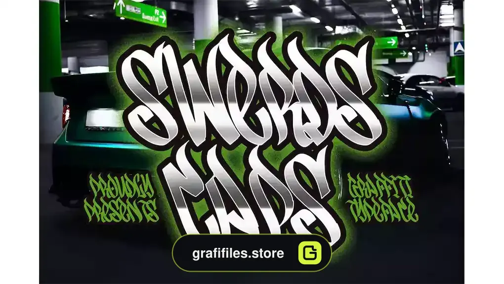فونت انگلیسی گرافیتی Swerds Caps - Graffiti Style Typeface