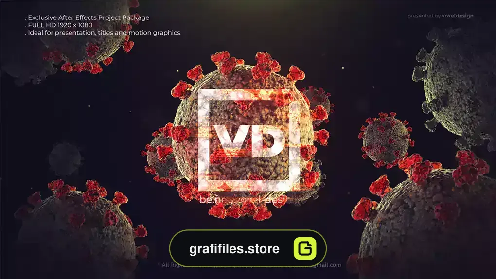 پروژه افترافکت لوگو پزشکی Virus Logo Opener