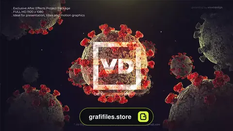 پروژه افترافکت لوگو پزشکی Virus Logo Opener