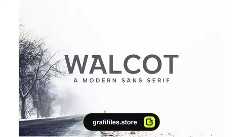 فونت انگلیسی مدرن Walcot Modern Sans Serif Font