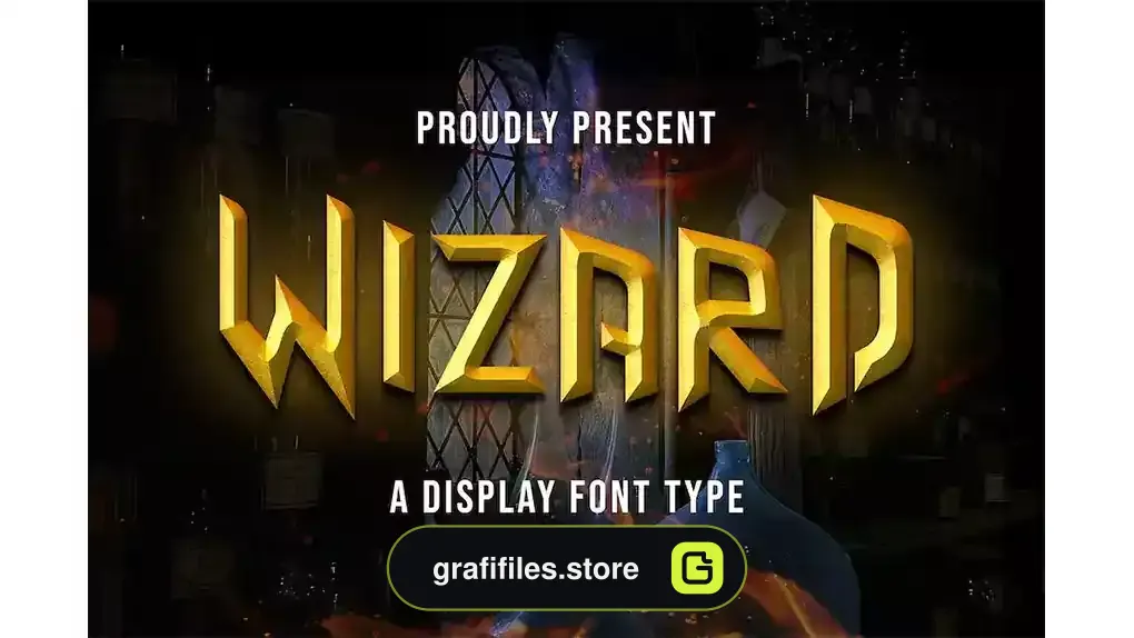 فونت انگلیسی جادویی Wizard - Magic Display Font