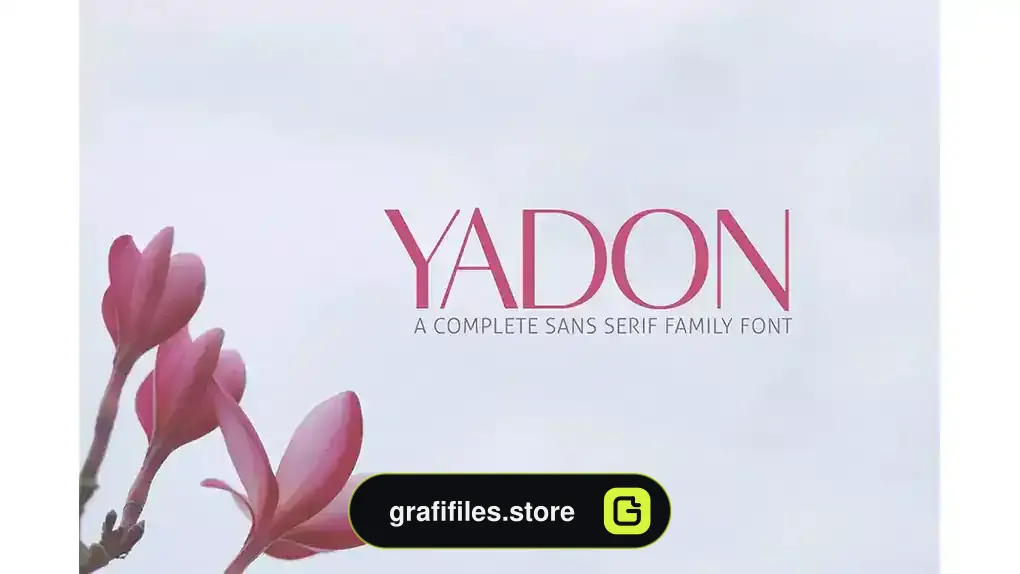 فونت انگلیسی مدرن Yadon Sans Serif Fonts Family Pack