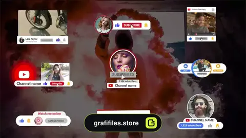 پروژه افترافکت ریمایندر یوتیوب YouTube Reminders Pack