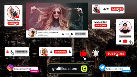 پروژه افترافکت سابسکرایب یوتیوب Youtube Subscribe