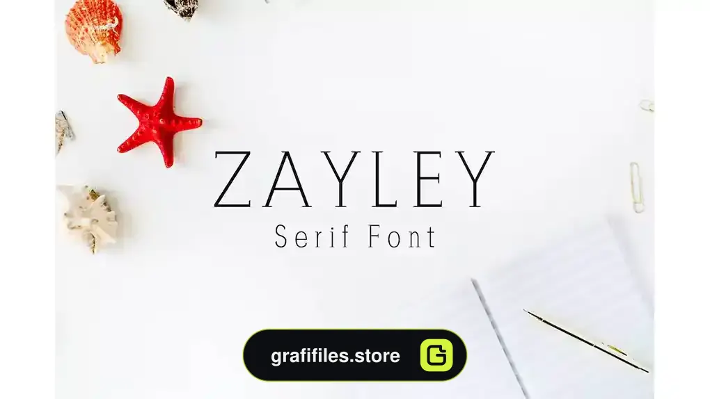 فونت انگلیسی مدرن Zayley Serif Regular Font