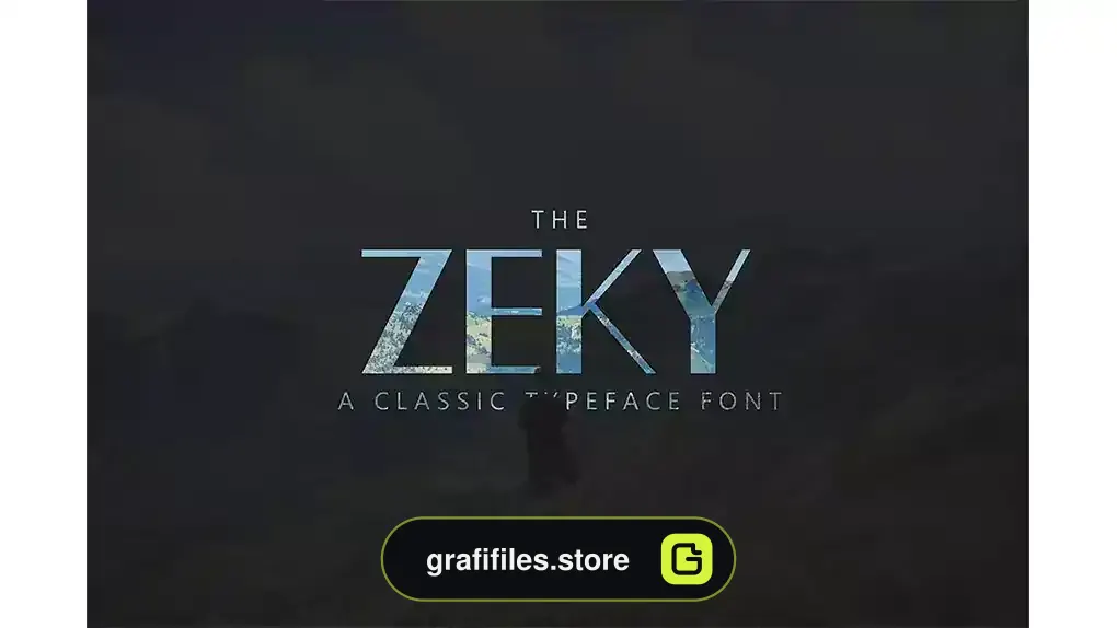 فونت انگلیسی کلاسیک Zeky Typeface Font
