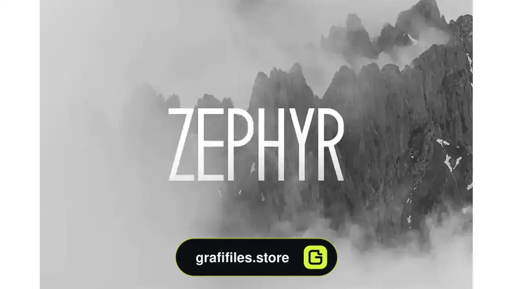 فونت انگلیسی مدرن Zephyr Typeface