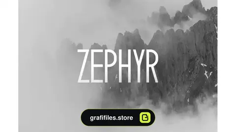 فونت انگلیسی مدرن Zephyr Typeface