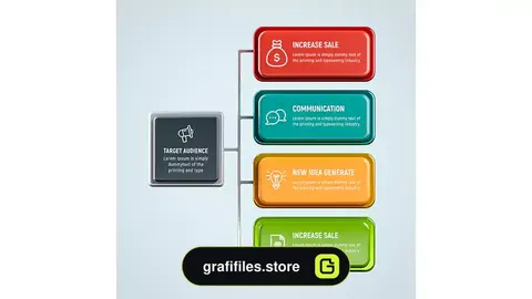 فایل لایه باز اینفوگرافیک کسب و کار سه بعدی 2