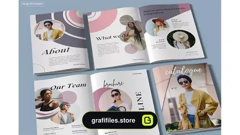 موکاپ بروشور A4 brochure mockup