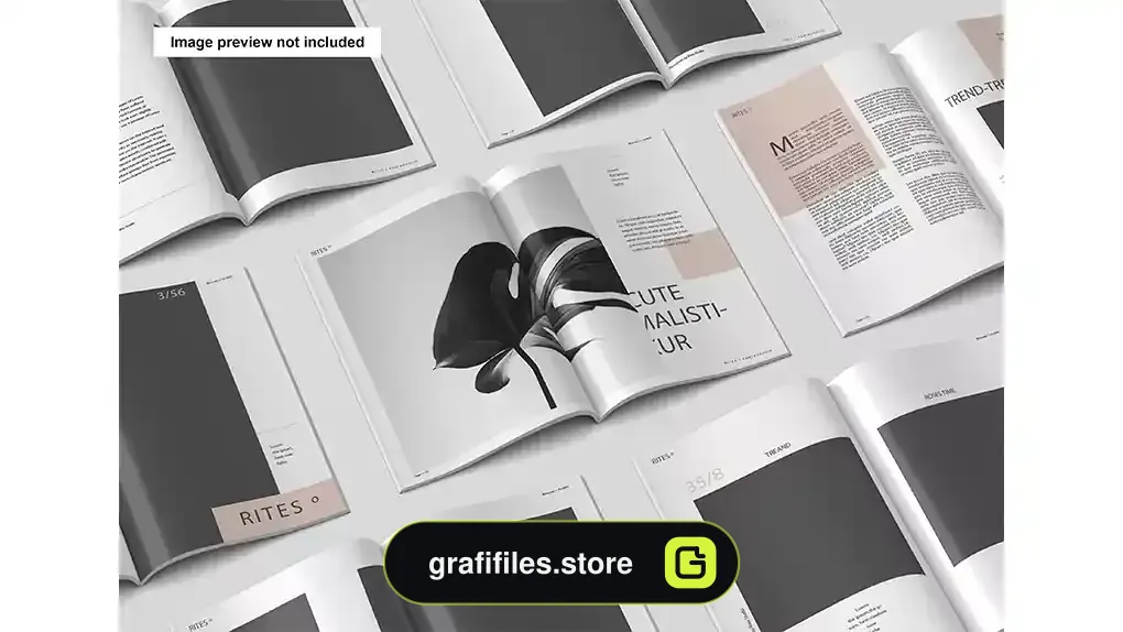 موکاپ مجله A4 magazine pattern mockup