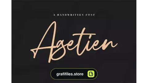 فونت انگلیسی دست نویس Agetien - Handwritten Font