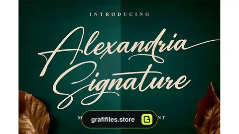فونت انگلیسی به سبک امضا Alexandria Signature