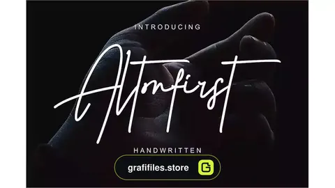 فونت انگلیسی دست نویس Altonfirst Handwritten Font