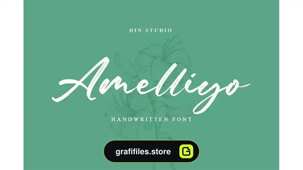 فونت انگلیسی دست نویس Amelliyo-Handwritten Font