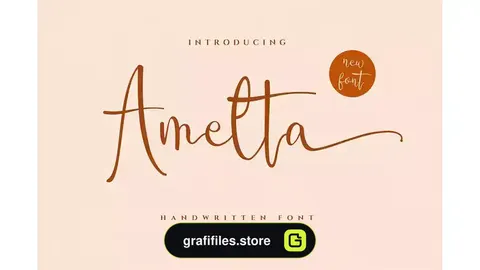 فونت انگلیسی دست نویس Amelta Handwritten font