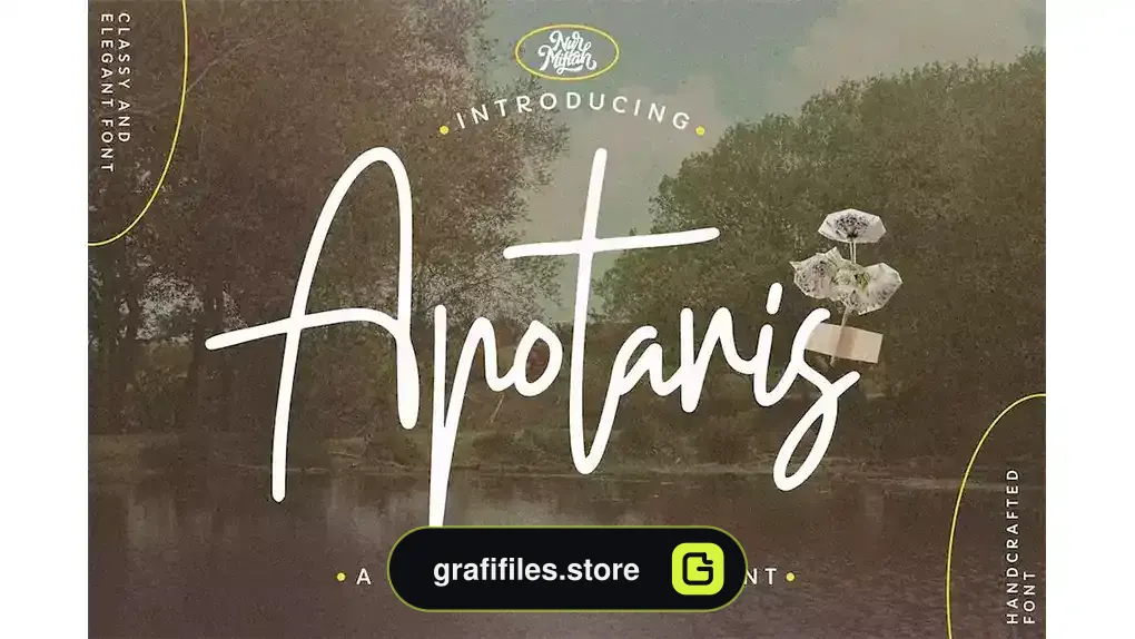 فونت انگلیسی دست نویس Apotaris - Handwritten Font