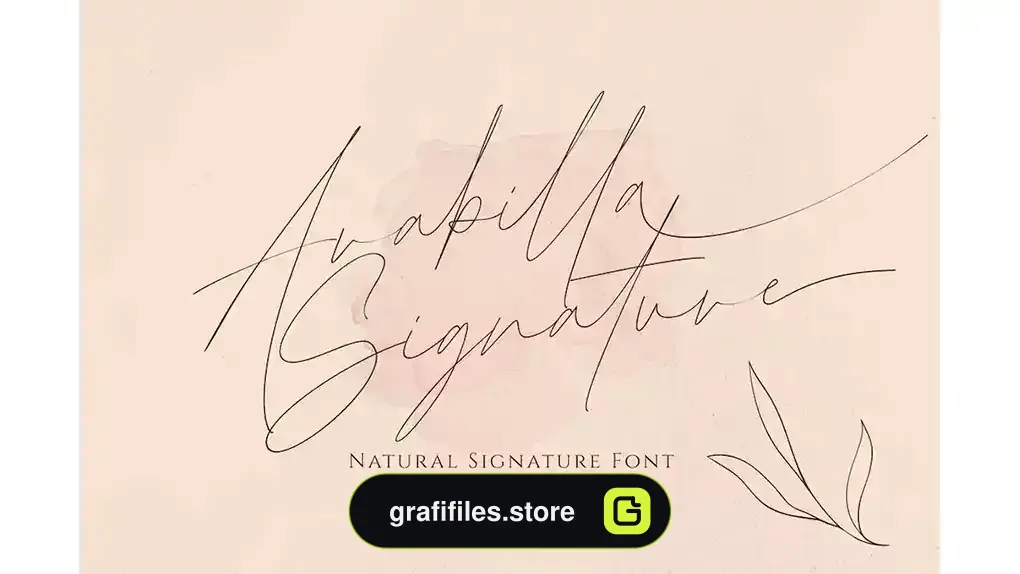 فونت انگلیسی به سبک امضا Arabilla Signature