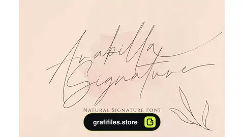 فونت انگلیسی به سبک امضا Arabilla Signature