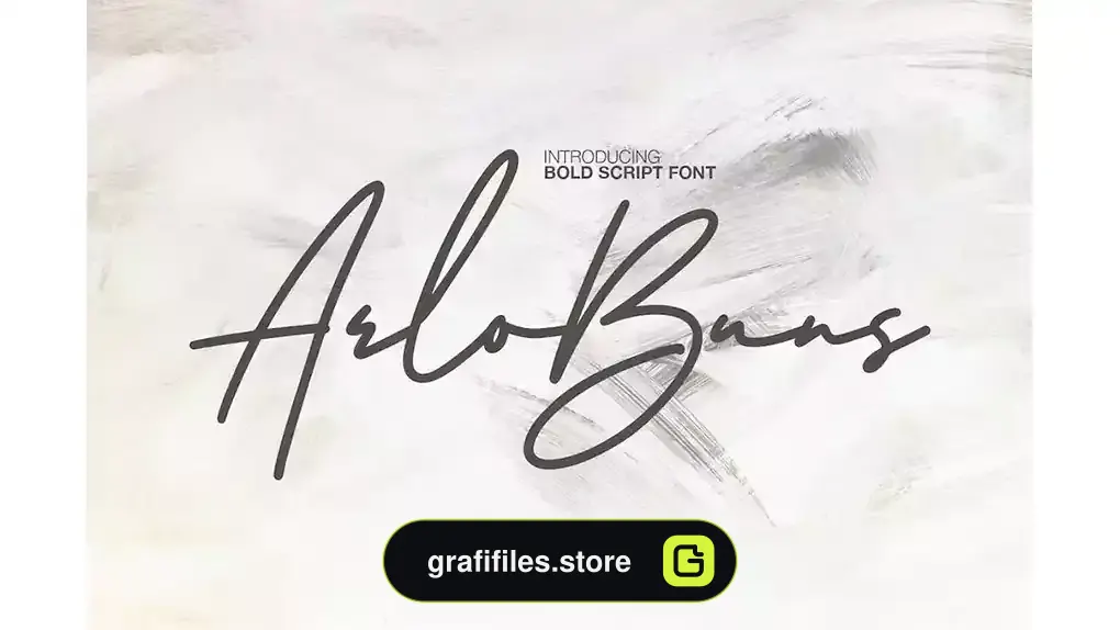 فونت انگلیسی به سبک امضا Arlobuns Signature