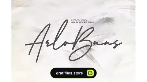 فونت انگلیسی به سبک امضا Arlobuns Signature