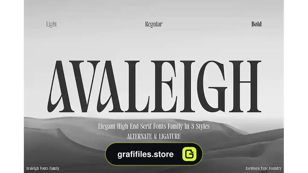فونت انگلیسی مدرن Avaleigh