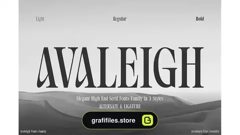 فونت انگلیسی مدرن Avaleigh