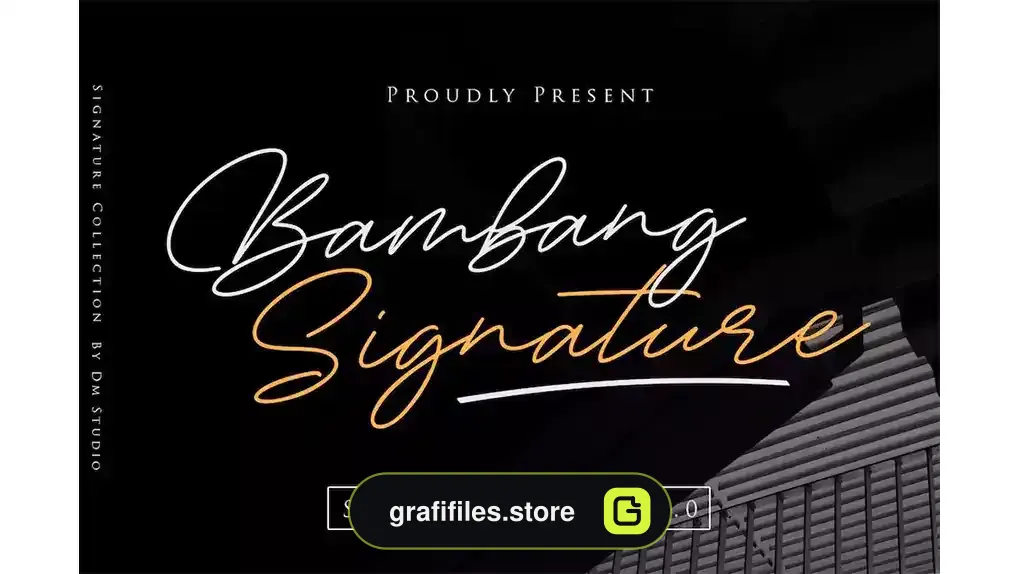 فونت انگلیسی به سبک امضا Bambang Signature V2.0 - Signature Font