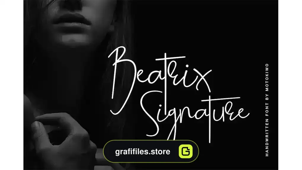 فونت انگلیسی به سبک امضا Beatrix Signature