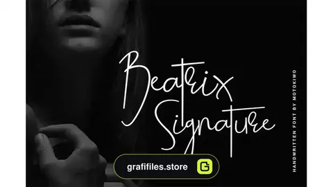 فونت انگلیسی به سبک امضا Beatrix Signature