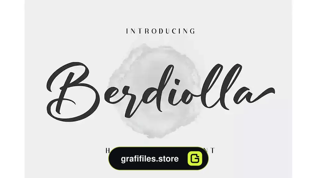 فونت انگلیسی دست نویس Berdiolla - Handwritten Font