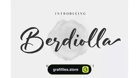 فونت انگلیسی دست نویس Berdiolla - Handwritten Font