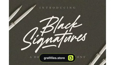 فونت انگلیسی به سبک امضا Black Signatures - Signature Font
