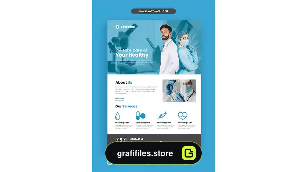 طرح لایه باز پوستر پزشکی