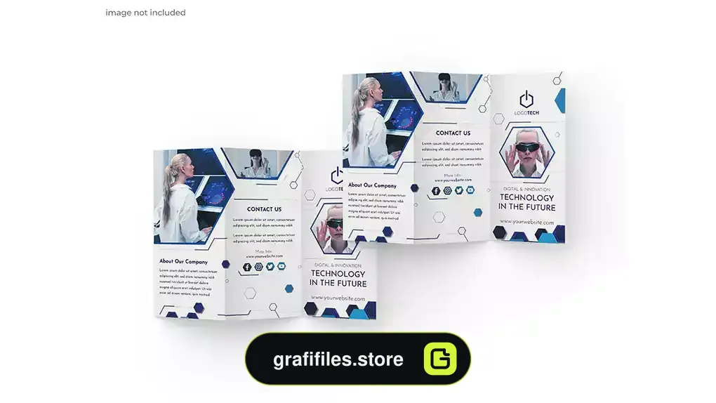 موکاپ بروشور سه لت