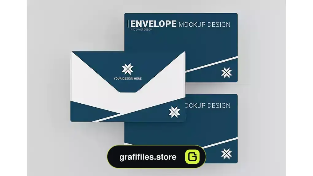 موکاپ پاکت نامه Business envelope mockup 2