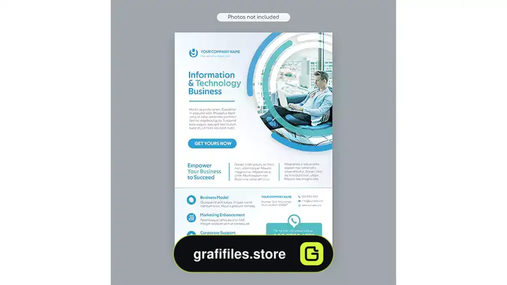طرح لایه باز تراکت تجاری Business flyer template