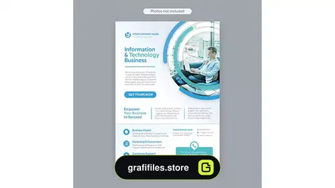 طرح لایه باز تراکت تجاری Business flyer template