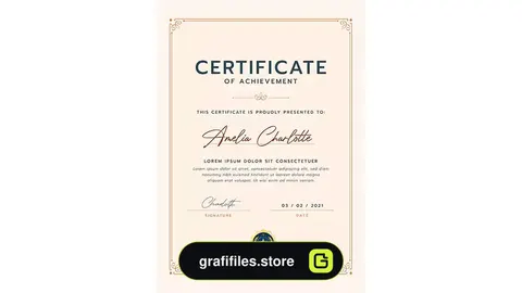 طرح لایه باز لوح تقدیر Certificate