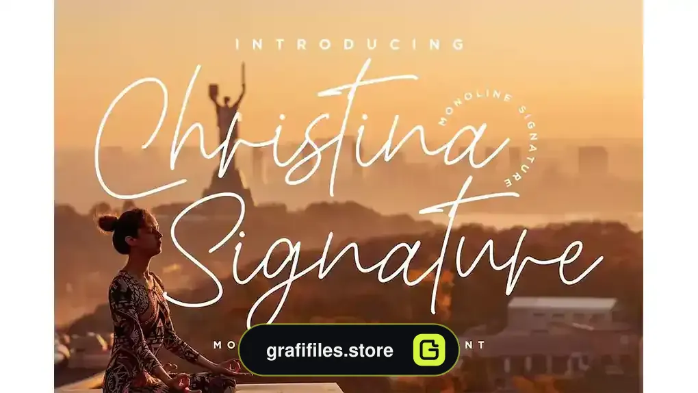 فونت انگلیسی به سبک امضا Christina Signature Signature