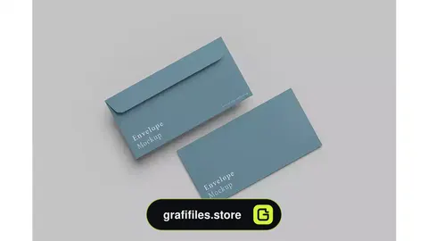 موکاپ پاکت نامه Close up on envelope mockup