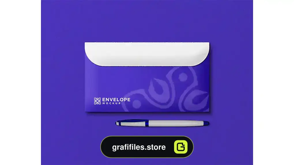 موکاپ پاکت نامه Colorful envelope mockup scene creator