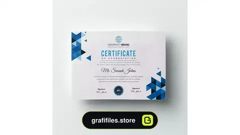 طرح لایه باز لوح تقدیر شرکتی Corporate certificate