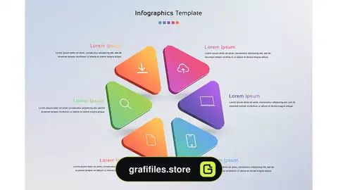 فایل لایه باز اینفوگرافیک عناصر انتزاعی